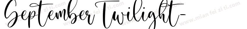 September Twilight字体转换